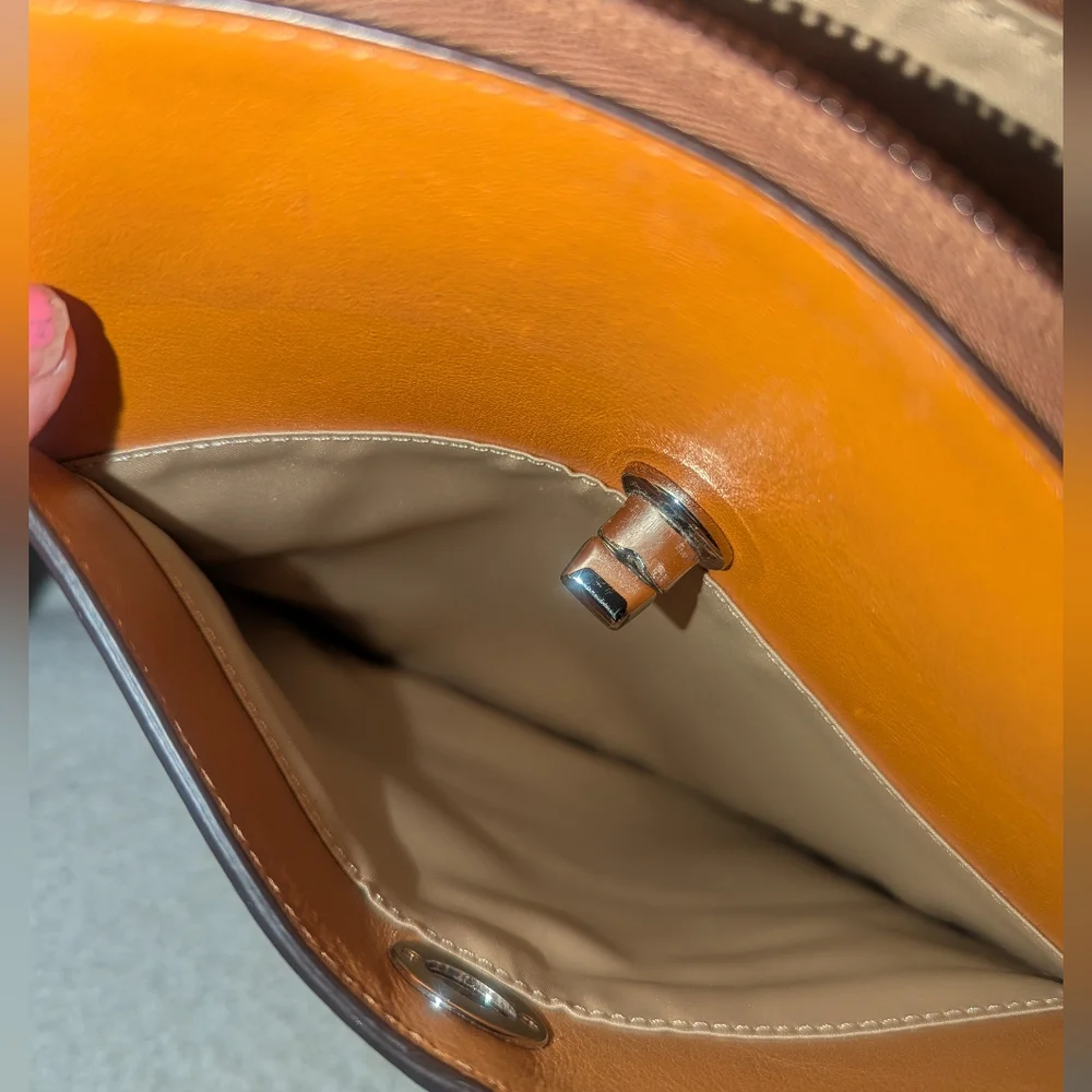 Vintage Coach Brown Leather Laptop Bag